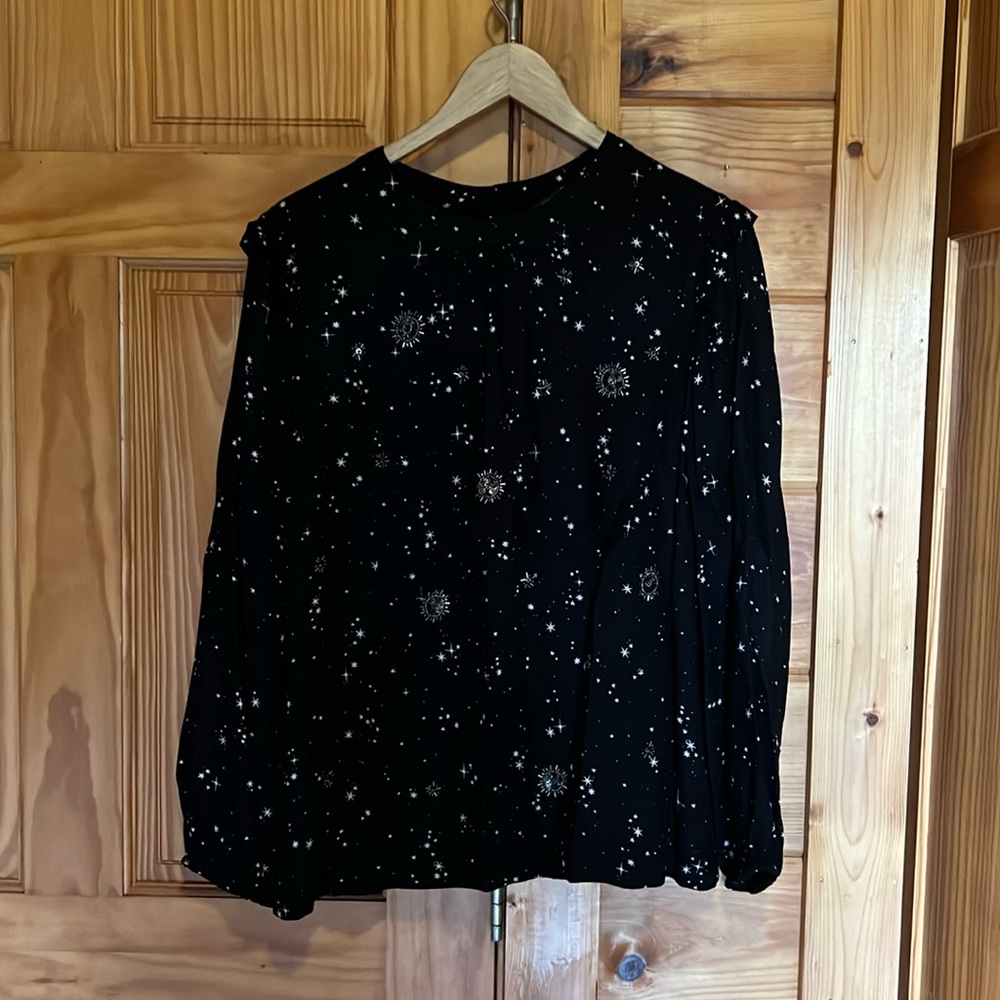 Beautiful Fat Face Long Sleeve Blouse with Beading - Size 12 - Like New